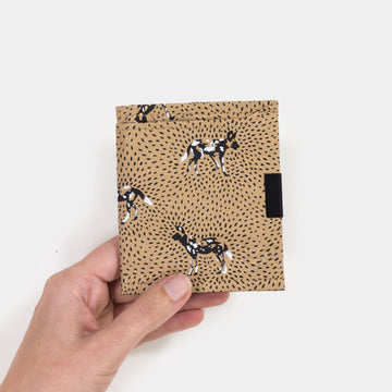 African Painted Wolves Square Wallet - ProtectPaper®