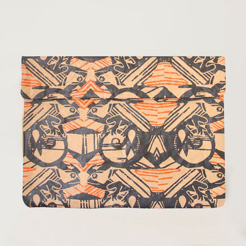 Optical Africa Cama Orange White ProtectPaper® Laptop Sleeve