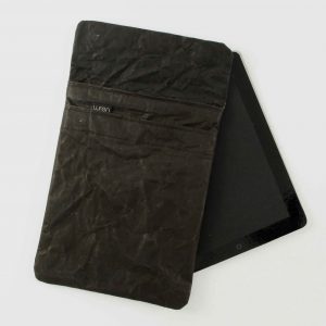 Wren Black iPad Sleeve open inside sml