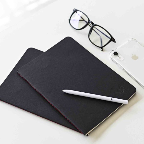 Wren Black A5 Notebooks